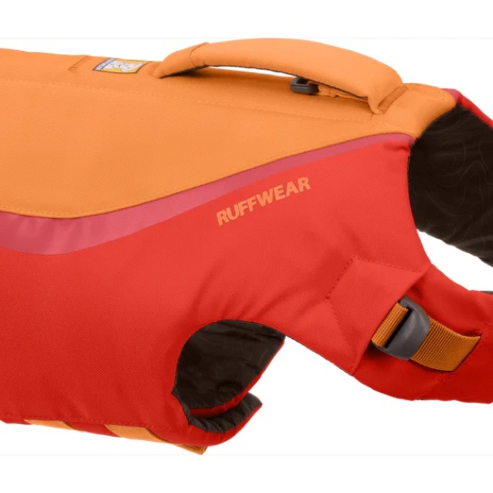 RuffWear Red and Orange Dog Jacket Weather-Resistant Outdoor Design